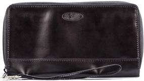 img 4 attached to 👜 Big Skinny Women's Panther Leather Clutch: Ultimate Slim Wallet with Room for 40 Cards