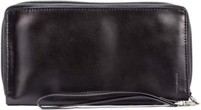 img 3 attached to 👜 Big Skinny Women's Panther Leather Clutch: Ultimate Slim Wallet with Room for 40 Cards