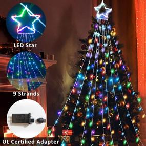 img 1 attached to Waterproof Color Changing Halloween Star String Lights with Remote, 13FT - 246 🎃 LED Green Orange Purple Lights with Topper Star Lights for Indoor Outdoor Wedding Christmas Decor