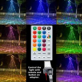 img 3 attached to Waterproof Color Changing Halloween Star String Lights with Remote, 13FT - 246 🎃 LED Green Orange Purple Lights with Topper Star Lights for Indoor Outdoor Wedding Christmas Decor