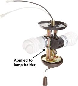 img 1 attached to 🔌 Zing Ear Ceiling Fan Light Socket Switch: ZE-310D & ZE-109M Pull Chain Switch with Lamp Holder E95014