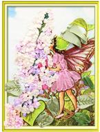 🌸 egoshop ribbon embroidery kit: create stunning flower fairy wall decor with diy stamp ribbon embroidery - no frame included logo
