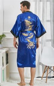 img 1 attached to 👘 Japanese Samurai Kimono Spa Bathrobe