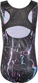 img 2 attached to 🤸 TFJH E Gymnastics Leotards for Girls: Sparkle in Athletic Activewear One-pieces