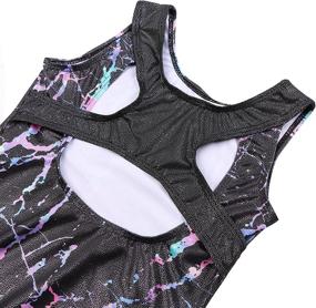 img 1 attached to 🤸 TFJH E Gymnastics Leotards for Girls: Sparkle in Athletic Activewear One-pieces