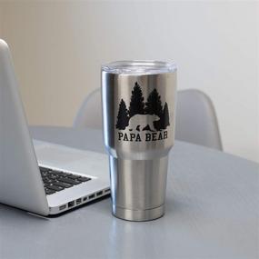 img 3 attached to 🐻 Papa Bear 30 Ounce Stainless Steel Travel Mug with Secure Lid