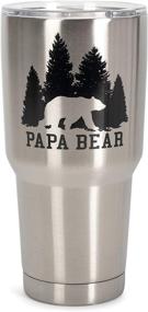 img 4 attached to 🐻 Papa Bear 30 Ounce Stainless Steel Travel Mug with Secure Lid