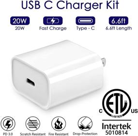 img 2 attached to 🔌 20W PD USB C Fast Charger - MFi Certified with 6FT C to Type C Charger Adapter for iPhone 13/13 Pro/12/12 Mini/12 Pro/12 Pro Max/11 Pro Max/XS Max/XS/XR/X, iPad Pro