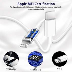 img 1 attached to 🔌 20W PD USB C Fast Charger - MFi Certified with 6FT C to Type C Charger Adapter for iPhone 13/13 Pro/12/12 Mini/12 Pro/12 Pro Max/11 Pro Max/XS Max/XS/XR/X, iPad Pro