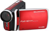 📷 bell and howell dv30hd-r red hd video camera with 3-inch touchscreen logo