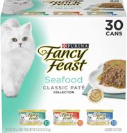 🐈 набор влажной кормовой пищи fancy feast grain free для кошек, паштет, классический паштет из морепродуктов - (30) 3 унции. банки от purina. логотип