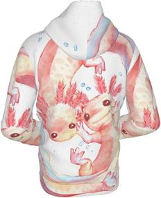 img 3 attached to Adorable Axolotl Sweatshirt Pockets Hoodies