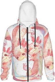 img 1 attached to Adorable Axolotl Sweatshirt Pockets Hoodies