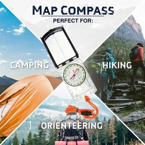 img 2 attached to 🧭 ProSight Sighting Map Compass: Ultimate Handheld Orienteering Guide for Hiking, Backpacking, & Survival Navigation