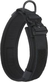 img 4 attached to Premium Nylon Tactical Dog Collar with Perfect Handle - Durable & Comfy Military Dog Collar for Medium to Heavy Duty Training