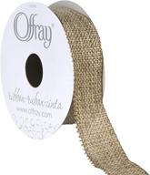 🎀 berwick offray 7/8" wide rustic saddle polyester ribbon - natural brown - 3 yards: quality craftsmanship for rustic décor and gift wrapping logo