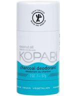 kopari men's charcoal coconut deodorant stick - organic, non-toxic, long-lasting and cruelty-free logo