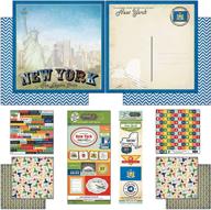 🗽 vintage new york scrapbook kit: themed paper and stickers by scrapbook customs logo