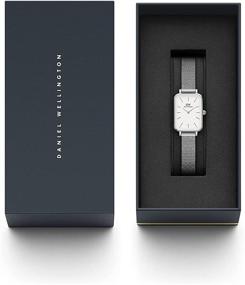 img 1 attached to ⌚ Часы Daniel Wellington Quadro Sterling: грациозный серебристый металлический браслет с сеткой, 20x26 мм - Вечная элегантность!