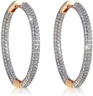 richapex cz hoop earrings - sparkling hypoallergenic women's/girl's hoops logo