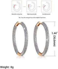 img 2 attached to Richapex CZ Hoop Earrings - Sparkling Hypoallergenic Women's/Girl's Hoops