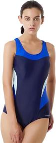 img 2 attached to LULUWINGX Swimsuit Racerback Athletic Swimwear