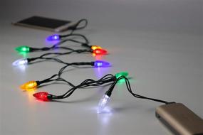 img 1 attached to 🎄 YAGE Tale LED Christmas Light Phone Charger Cord USB and Bulb Charging Cable 50inch 10led Multicolor Bulbs Compatible with iPhone 7 7 Plus 8 8 Plus X XR XS XS Max 11 Pro Max, etc. (Pack of 2)
