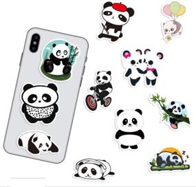img 2 attached to 🐼 140 Waterproof Panda Stickers - Vinyl Decals for Phone, Laptop, Skateboard, Water Bottles, Guitar, Fridge - Decorative Stickers