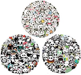 img 4 attached to 🐼 140 Waterproof Panda Stickers - Vinyl Decals for Phone, Laptop, Skateboard, Water Bottles, Guitar, Fridge - Decorative Stickers