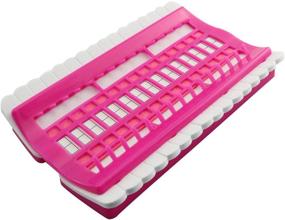 img 1 attached to 🧵 30-Position Pink Embroidery Thread Organizer - NX Garden Embroidery Floss Holder for Cross Stitch, Embroidery Floss Organiser, Stitch Rows, and Thread Line Management