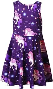 img 3 attached to 🦄 Sleeveless Unicorn Dresses for Little Girls' Clothing in Dress Collection