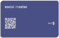 📇 social master: nfc-enabled digital business card for instant contact and social media sharing – ios & android compatible (navy wallet-sized plastic) logo