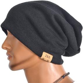 img 1 attached to 🧢 VECRY Men's Slouch Beanie Skull Cap: Stylish and Versatile Hat for All Seasons