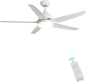 img 4 attached to 🏡 Enhance Your Indoor Spaces with FINXIN White Remote LED 52 Ceiling Fans: Perfect for Bedroom, Living Room, and Dining Room Décor