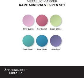 img 1 attached to 🖌️ Vibrant Spectrum Noir 6-Piece Rare Minerals Metallic Marker Set - Multicolor Brilliance