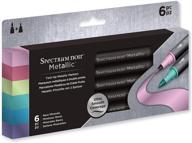 🖌️ vibrant spectrum noir 6-piece rare minerals metallic marker set - multicolor brilliance logo