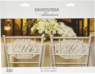 🌸 darice david tutera illusion mrs. die cut signs in white: elegant and versatile decorative craft pieces logo