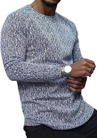 img 4 attached to 👕 Gafeng Men's Slim Fit Turtleneck T-Shirt | Check Houndstooth Lightweight Winter Warm Underwear Tunic Top - Improved SEO