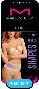 img 1 attached to 🩲 Maidenform Women's Tame Your Tummy Lace Thong with Cool Comfort DM0049 - Perfect for Shaping and Enhanced Comfort