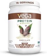 🌱 vega protein and greens chocolate – vegan protein powder, 20g protein, low carb, keto-friendly, dairy-free, gluten-free, non-gmo, pea protein for women and men – 1.2lb (16 servings) logo