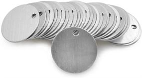 img 3 attached to GazeKu Blank Stamping Tags, Aluminum W/Hole, .032 Inch (20 Ga.), 1 Inch Round, Pack of 25
