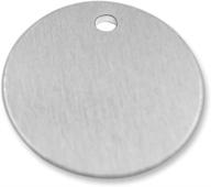gazeku blank stamping tags, aluminum w/hole, .032 inch (20 ga.), 1 inch round, pack of 25 logo