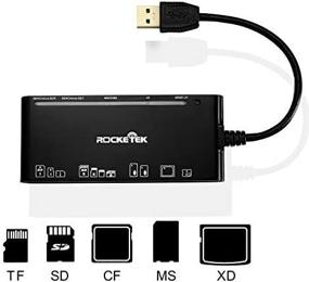 img 1 attached to 🚀 Enhance Your Microsoft Surface Pro 7 Experience with the Rocketek 6-in-2 Dock Hub Adapter: USB C, 4K HDMI, USB 3.0 Ports, SD/TF Card Reader - A Must-Have Surface Pro 7 Accessory