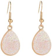 ✨ sparkling coadipress sequins teardrop earrings: creative bohemian glitter for women & girls - rhinestone charm, water drop shaped crystal geometric statement jewelry logo