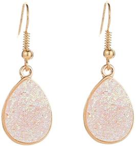 img 3 attached to ✨ Sparkling Coadipress Sequins Teardrop Earrings: Creative Bohemian Glitter for Women & Girls - Rhinestone Charm, Water Drop Shaped Crystal Geometric Statement Jewelry