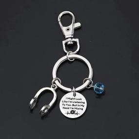 img 2 attached to WSNANG DJ Keychain: Perfect Gift for Music Producers, Turntablists, and DJ Music Lovers - Mixing DJ KC