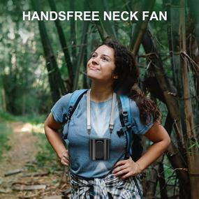 img 1 attached to 🌬️ Stay Cool on the Go with the 9600mAh Portable Mini Clip on Waist Fan Neck Fan 2 in 1