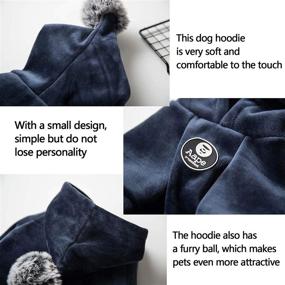 img 3 attached to 🐶 Warm and Cozy Dog Hoodie: Flannel Pullover Sweatshirts for Small to Medium Sized Puppies - YAODHAOD Winter Apparel