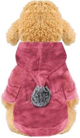 img 4 attached to 🐶 Warm and Cozy Dog Hoodie: Flannel Pullover Sweatshirts for Small to Medium Sized Puppies - YAODHAOD Winter Apparel