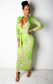 img 3 attached to Женское платье с флористическим рукавом Bodycon XXL